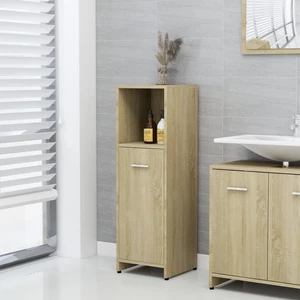 Bathroom Cabinet Sonoma Oak 11.8"x11.8"x37.4" Chipboard