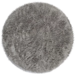 Kusový koberec Faux Fur Sheepskin Grey kruh-120x120 (průměr) kruh