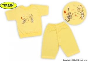 Dětské pyžámko Terjan - krémové/žluté, vel. 80 (9-12m)
