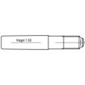 TOOLCRAFT  106181 kužeľový kolík (Ø x d) 16 mm x 100 mm  ocel  1 ks