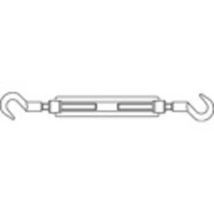 TOOLCRAFT 136620 napínač hák-hák M10 ocel glavanizované zinkom DIN 1480 1 ks