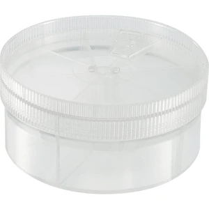 TRU COMPONENTS  krabice na súčiastky, (Ø x v) 92 mm x 43.5 mm, Priehradiek: 7, variabilné rozčlenenie, 1 ks