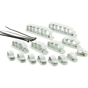 TRU COMPONENTS WCM-SET-TT držiak káblu samolepiaci 1386629    priehľadná 19 ks