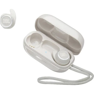 JBL Reflect Mini NC Bluetooth Hi-Fi štupľové slúchadlá do uší vodeodolná, odolný proti potu, za uši biela