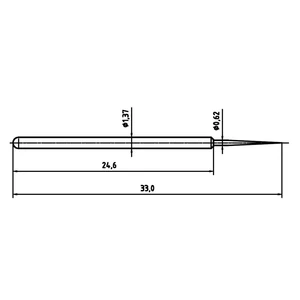 PTR 1025/E-BST-1.5N-AU-0.62 presný testovací hrot
