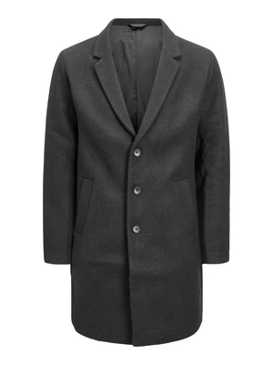 Jack&Jones Pánský kabát JJEMOULDER 12171374 Dark Grey L