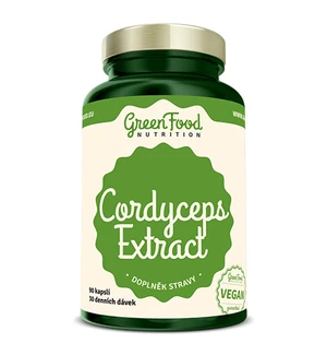 Cordyceps - GreenFood Nutrition, 90 kapslí,Cordyceps - GreenFood Nutrition, 90 kapslí