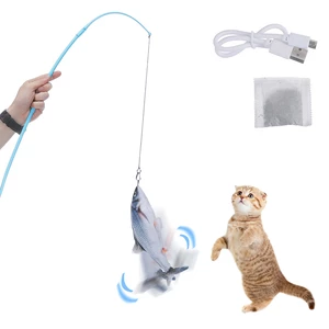 Cat Fish USB Charging Pet Supplies Puppy Toy Dog Playing Fishing Removable Washable