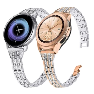 Bakeey 20mm Full Steel Crystal Diamond Watch Band for Samsung Galaxy Watch 42mm
