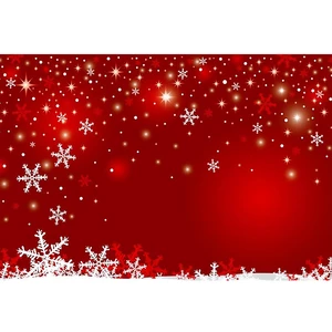 Photography Backgroud Cloth Vinyl Red Snowflake Shiny Star Pattern Backdrop Christmas New Year Party Decor