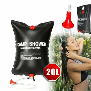 20L/40L Portable Solar Heated Shower Water Bag Temperature Display Outdoor Camping Heated Bathing Bag Picnic Hiking Wate