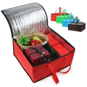 16" Insulated Bag Cooler Bag Insulation Folding BBQ Picnic Portable Ice Pack Food Thermal Bag Food Delivery Bag Pizza Ca