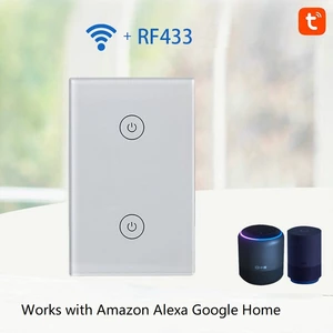 WF-ES011 WiFi+RF433 Tuya Smart US Dual Control Switch Multi-control 2Gang Switch Works with Amazon Alexa Google Home