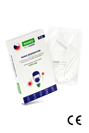 5x FFP2 respirátor NANO MED.CLEAN - B03/bílá f00027