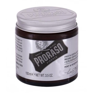 PRORASO Mint & Rosemary Beard Exfoliating Paste 100 ml peeling pro muže na všechny typy pleti