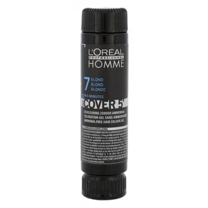 L´Oréal Professionnel Homme Cover 5´ 3x50 ml barva na vlasy pro muže 7 Medium Blond na barvené vlasy; na všechny typy vlasů