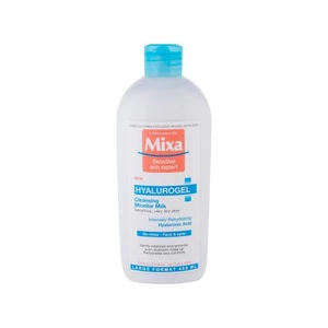 Mixa Hyalurogel Micellar Milk 400 ml čistiace mlieko pre ženy na zmiešanú pleť; na citlivú a podráždenú pleť; na dehydratovanu pleť