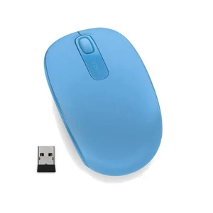 Myš Microsoft Wireless Mobile Mouse 1850 Cyan (U7Z-00058) modrá bezdrôtová myš • optický senzor • rozlíšenie 1 000 DPI • 2 tlačidlá • miniatúrny USB v