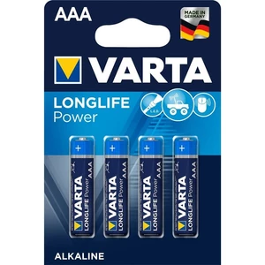 Batéria alkalická Varta Longlife Power AAA, LR03, blistr 4ks (4903121414) alkalická batéria • 4 ks v balení • typ AAA • napätie 1,5 V • použitie: hrač