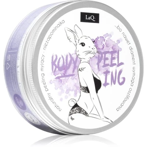 LaQ Bunny Forget-Me-Not cukrový peeling pro jemné čištění a výživu pokožky 220 g