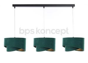 Designová sestava 3 lamp Genova, zelená/zlatá