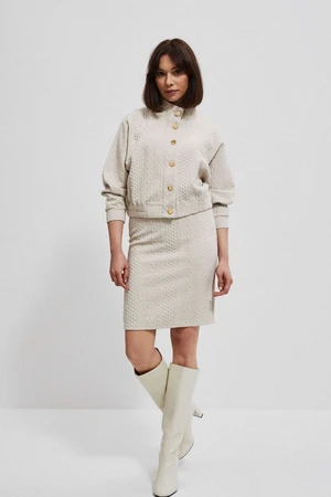 Skirt with embossed braids