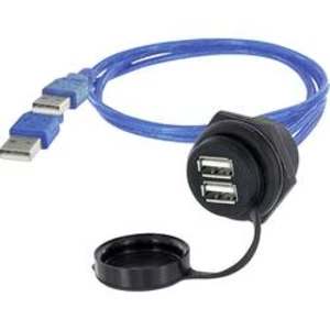 2x USB 2.0 zásuvka A vestavná zásuvka encitech 1310-1035-02 M30, 1 ks