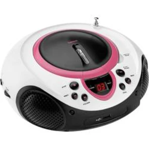 CD-rádio Lenco SCD-38 USB, AUX, CD, USB, růžová