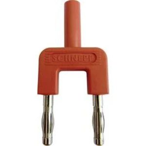Zkratovací můstek Schnepp 19/4mB/rt, Ø pin 4 mm, rozteč 19 mm, červená, 1 ks