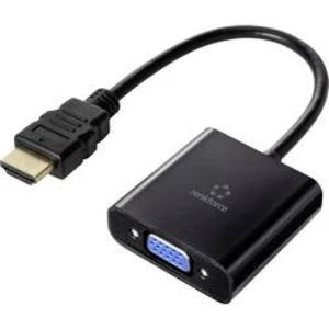 HDMI adaptér Renkforce [1x HDMI zástrčka - 1x VGA zásuvka] černá 15.00 cm