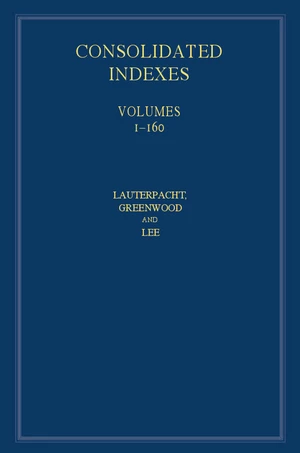 International Law Reports, Consolidated Index