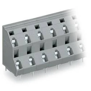 Dvojřadá svorka WAGO 736-762, 2.50 mm², Pólů 24, šedá, 14 ks
