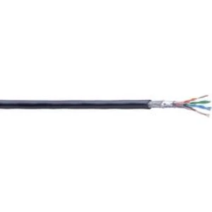 Ethernet kabel Belden CAT5E 74002E.00500, stíněný, 1 m, černá