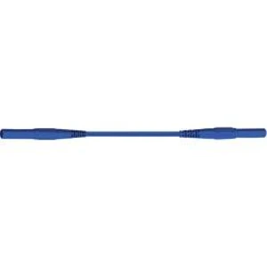 Měřicí silikonový kabel banánek 4 mm ⇔ banánek 4 mm MultiContact XMF-419, 1 m, modrá