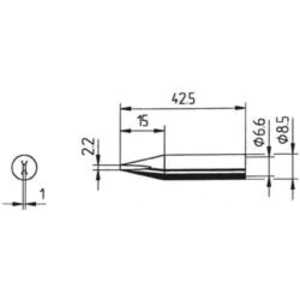 Pájecí hrot Ersa ERSADUR 842 CD, dlátový, 2,2 mm