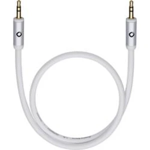 Připojovací kabel Oehlbach, jack zástr. 3.5 mm/jack zástr. 3.5 mm, bílý, 0,5 m