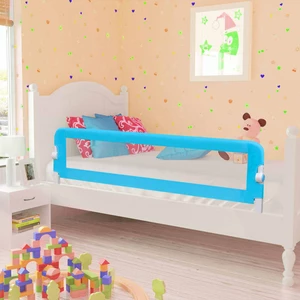 [EU Direct] vidaxl 276088 Toddler Safety Bed Rail 2 pcs Blue 150x42 cm Fabric Polyester Children's Bed Barrier Fence Fol