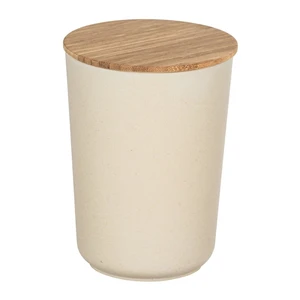 Béžový úložný box s bambusovým vekom Wenko Bondy, 700 ml