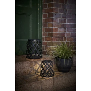 Čierny LED lampáš Star Trading Calabria, výška 20 cm
