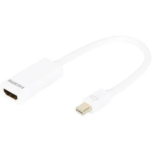 Digitus DB-340404-001-W HDMI / Mini-DisplayPort adaptér [1x mini DisplayPort zástrčka - 1x HDMI zásuvka] biela guľatý, d