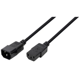 LogiLink napájací prepojovací kábel [1x zásuvka C14 - 1x IEC C13 zásuvka 10 A] 1.80 m čierna