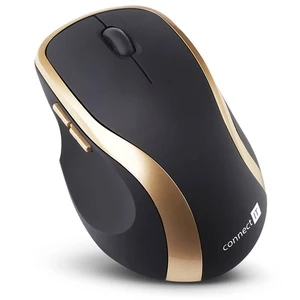 Myš Connect IT WM2200 (CI-260) čierna/zlatá Bezdrátová laserová myš WM2200. Tato myš má rozšířenou sestavou tlačítek, z nichž jedno má zároveň funkci 