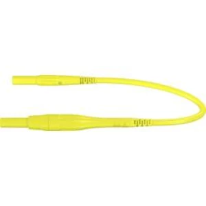 Stäubli XSMF-419 měřicí kabel [lamelová zástrčka 4 mm - lamelová zástrčka 4 mm] žlutá, 1.00 m
