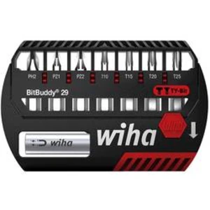 Sada bitů Sada bitů Wiha BitBuddy® ty-Bit 29 mm Phillips, Pozidriv TORX ® 8-dílná 1/4" (42138) Wiha 42138 29 mm, molybden-vanadová ocel, tvrzeno, 8díl