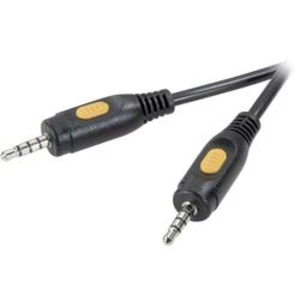 Jack AV kabel SpeaKa Professional SP-7869880, [1x jack zástrčka 3,5 mm - 1x jack zástrčka 3,5 mm], 2.50 m, černá