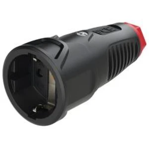 Zásuvka PCE 2510-src, plast, guma, IP20, 230 V, černá
