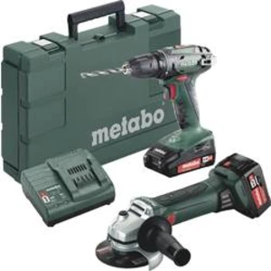 Aku vrtací šroubovák, úhlová bruska Metabo 685082000, 18 V, 4 Ah, 2 Ah, Li-Ion akumulátor