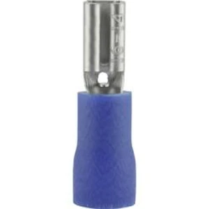 Faston zásuvka Vogt Verbindungstechnik 389908 2.8 mm x 0.8 mm, 180 °, částečná izolace, modrá, 1 ks