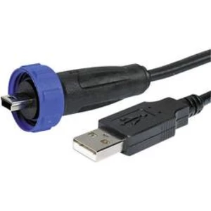 USB kabel mini USB B s IP68 <=> USB Typ A ESKA Bulgin PX0441/2M00, 2 m