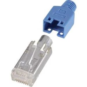 Konektor RJ45 Hirose Electronic, zástrčka rovná, 10 ks, modrá